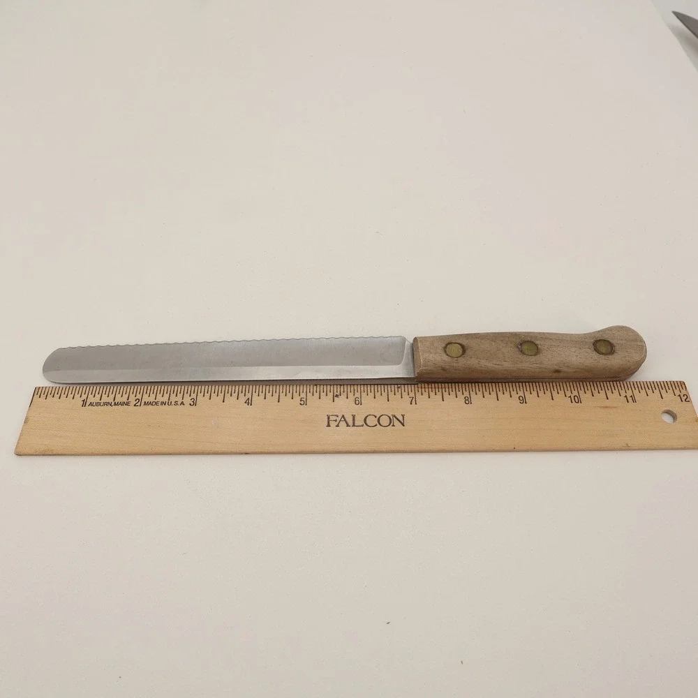 Chicago Cutlery BT7 Serrated Knife Wood Handle 7 inch Blade Made in USA Vintage